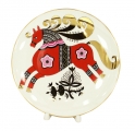 Decorative Wall Plate Red Horse 7.7"/195 mm Lomonosov Imperial Porcelain