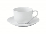 Lomonosov Porcelain Tea Cup and Saucer Olympia White 6.8 fl.oz/200 ml