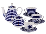 Lomonosov Porcelain Tea Set Sea Starfish