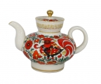 Lomonosov Imperial Porcelain Folk Motive 1 cup Tea Pot