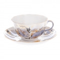 Imperial Porcelain Tea Set Cup and Saucer Tulip Moonlight 8.45 oz/250 ml
