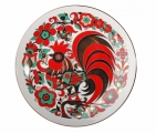 Decorative Wall Plate Red Rooster 7.7"/195 mm Lomonosov Imperial Porcelain